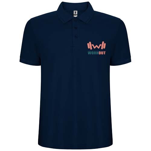 azul marino Polo de manga corta para hombre de 220 g/m² Pegaso Premium