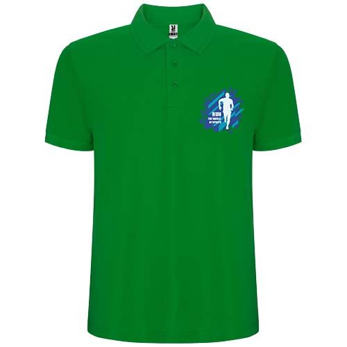 hierba verde Polo de manga corta para hombre de 220 g/m² Pegaso Premium