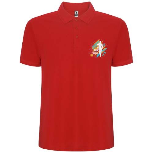 red Polo de manga corta para hombre