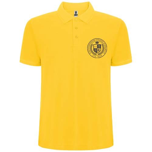 yellow Polo de manga corta para hombre de 220 g/m² Pegaso Premium