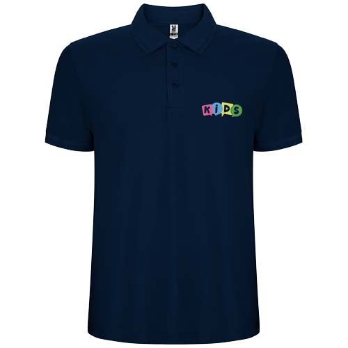 azul marino Polo de manga corta infantil de 220 g/m²