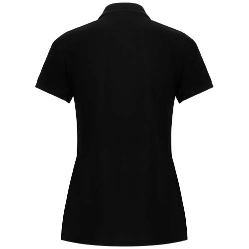 black Polo de manga corta para mujer