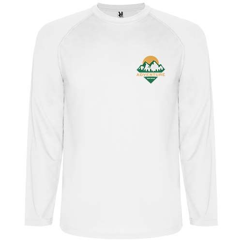white Camiseta deportiva hombre Montecarlo de manga larga