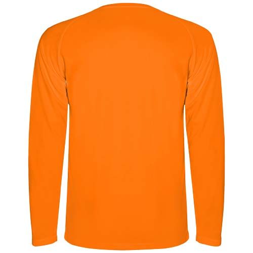 naranja fluo Camiseta deportiva hombre Montecarlo de manga de 150 g/m² larga