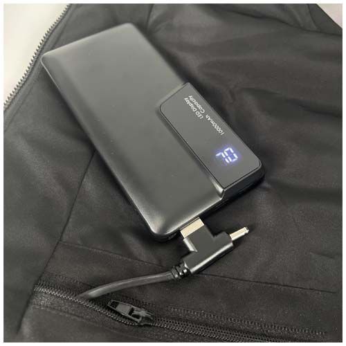 black Chaleco calentador con batería externa