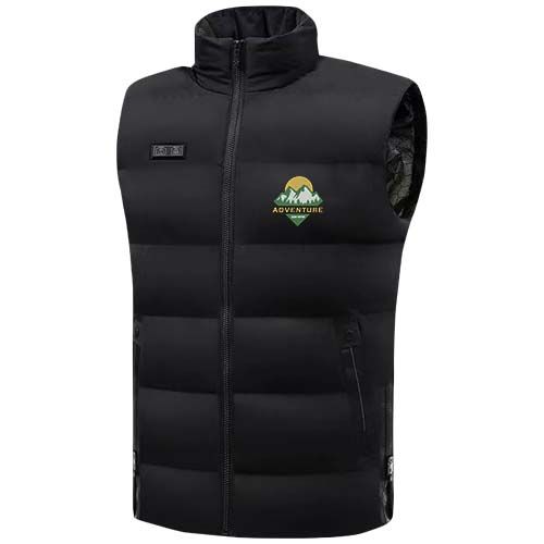black Chaleco calentador con batería externa