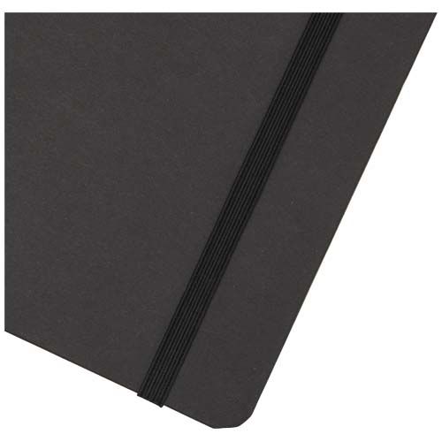 black Libreta de papel de piedra A5 con páginas rayadas