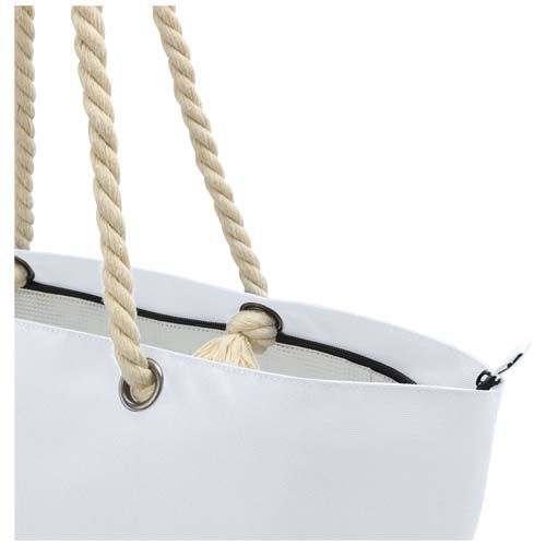 Bolsa de playa refrigeradora de material reciclado GRS con asas de cuerda 