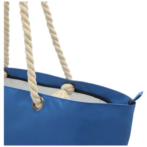 Bolsa de playa refrigeradora de material reciclado GRS con asas de cuerda 