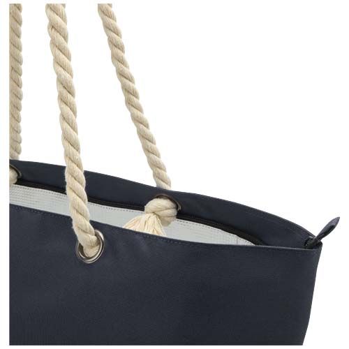 Bolsa de playa refrigeradora de material reciclado GRS con asas de cuerda 