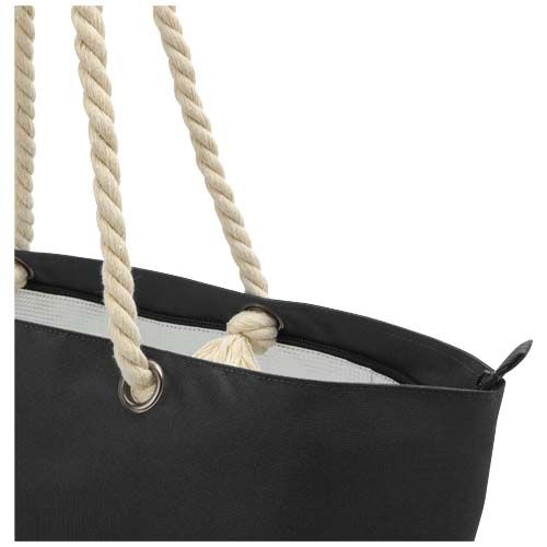 Bolsa de playa refrigeradora de material reciclado GRS con asas de cuerda 