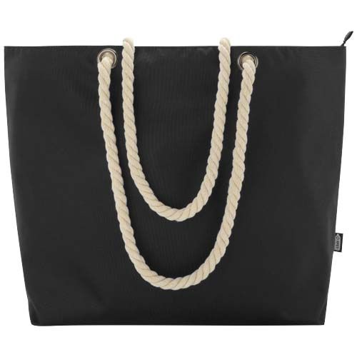 Bolsa de playa refrigeradora de material reciclado GRS con asas de cuerda 