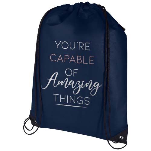 Bolsa de tela sin tejer de material reciclado GRS con cordón de 5 l 