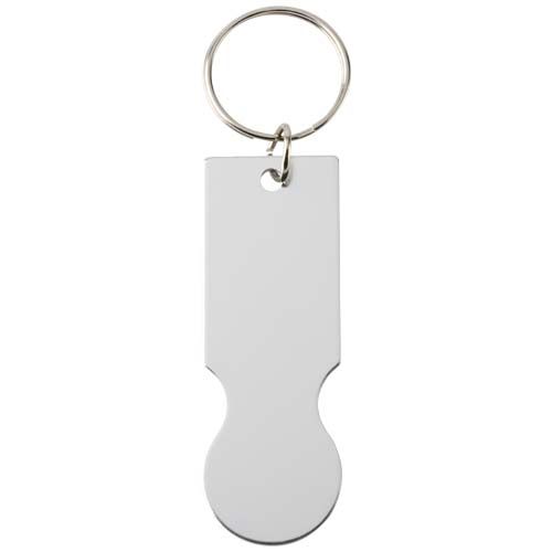 Llavero con moneda para carrito de la compra 