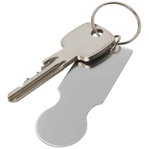 Llavero con moneda para carrito de la compra 