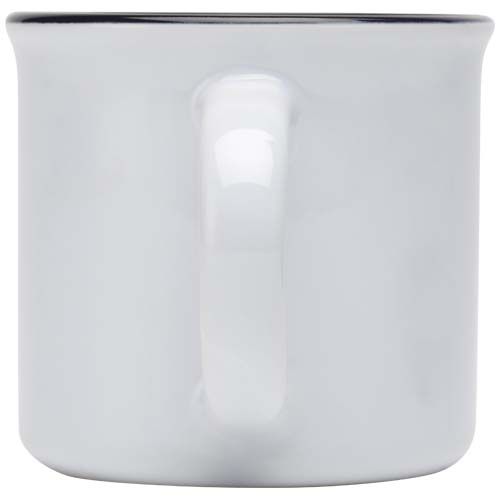 white Taza de cerámica de 240 ml “Bari” con acabado brillante