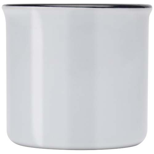 white Taza de cerámica de 240 ml “Bari” con acabado brillante