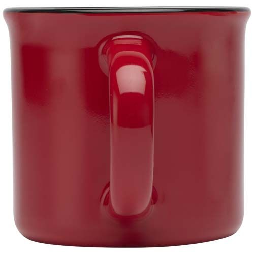red Taza de cerámica de 240 ml “Bari” con acabado brillante