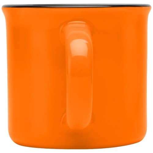 orange Taza de cerámica de 240 ml “Bari” con acabado brillante