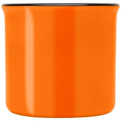 orange Taza de cerámica de 240 ml “Bari” con acabado brillante