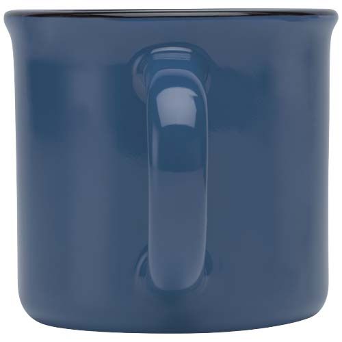 azul mar Taza de cerámica de 240 ml “Bari” con acabado brillante