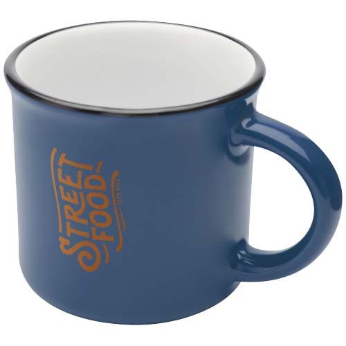 azul mar Taza de cerámica de 240 ml “Bari” con acabado brillante