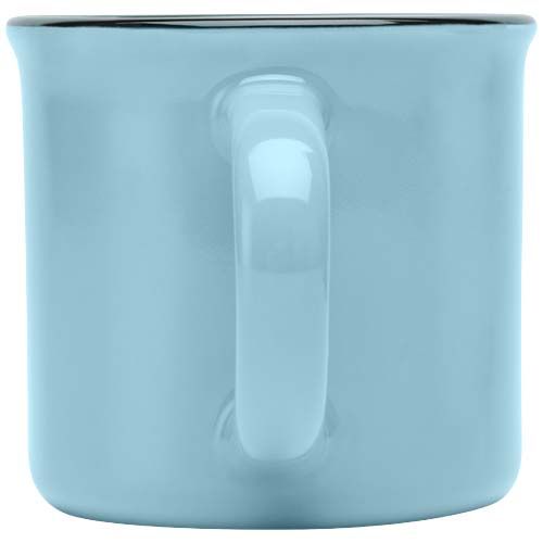 blue Taza de cerámica de 240 ml “Bari” con acabado brillante
