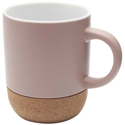 TAZA DE CERÁMICA DE 300 ML CON DETALLES DE CORCHO Y ACABADO MATE 