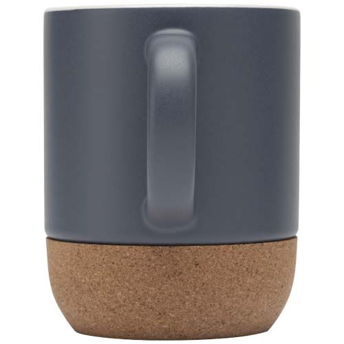 Taza de cerámica de 300 ml con detalles de corcho y acabado mate 