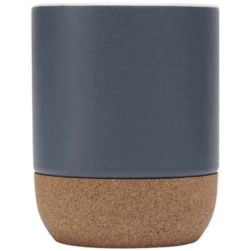 Taza de cerámica de 300 ml con detalles de corcho y acabado mate 