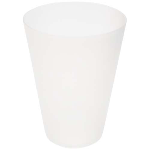 blanco escarchado Vaso de plástico reutilizable de 300 ml