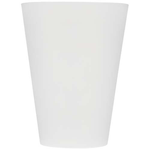 blanco escarchado Vaso de plástico reutilizable de 300 ml