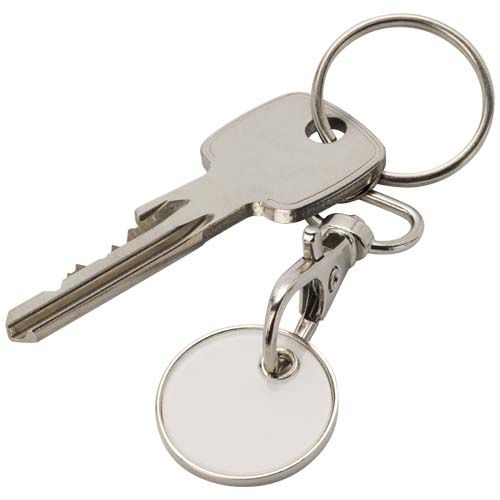 Llavero con moneda para carrito 