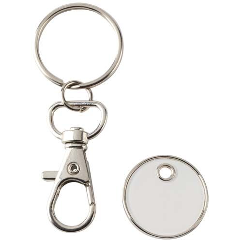 Llavero con moneda para carrito 