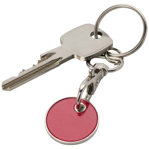 red Llavero con moneda para carrito