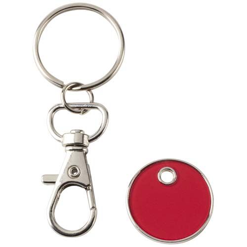 red Llavero con moneda para carrito