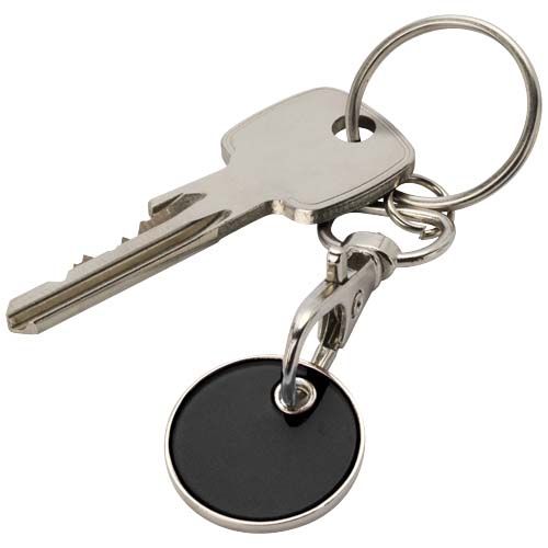 black Llavero con moneda para carrito