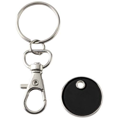 black Llavero con moneda para carrito