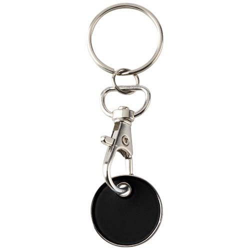 black Llavero con moneda para carrito