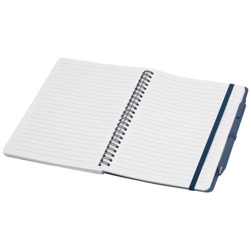 Libreta de tapa dura A5 de plástico procedente del océano con bolígrafo 