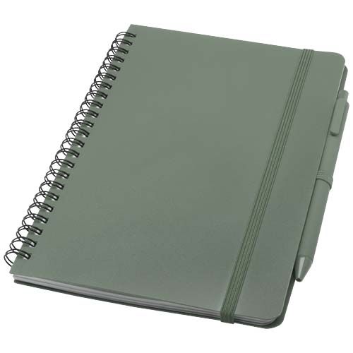 Libreta de tapa dura A5 de plástico procedente del océano con bolígrafo 