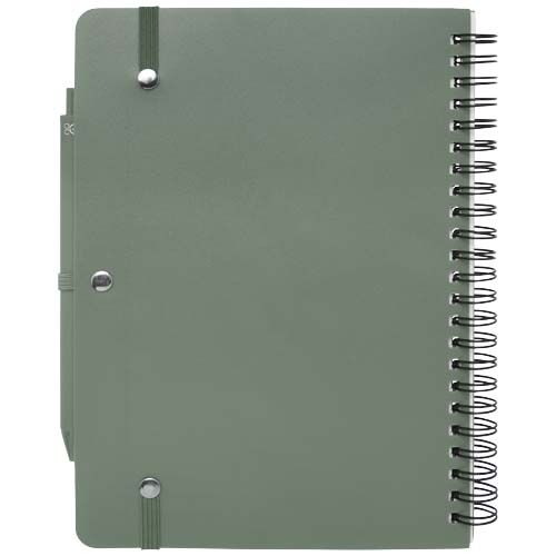 verde follaje Libreta de tapa dura A5 de plástico procedente del océano con bolígrafo