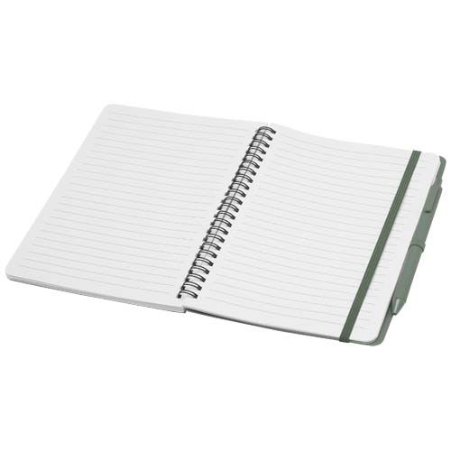 verde follaje Libreta de tapa dura A5 de plástico procedente del océano con bolígrafo