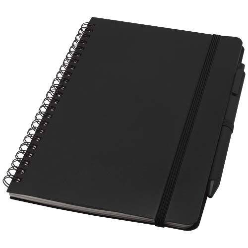 Libreta de tapa dura A5 de plástico procedente del océano con bolígrafo 