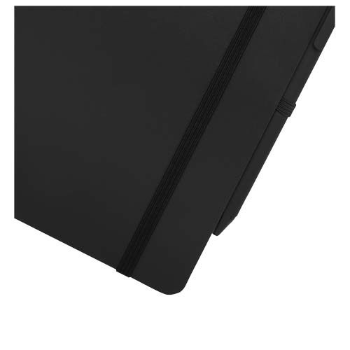 black Libreta de tapa dura A5 de plástico procedente del océano con bolígrafo
