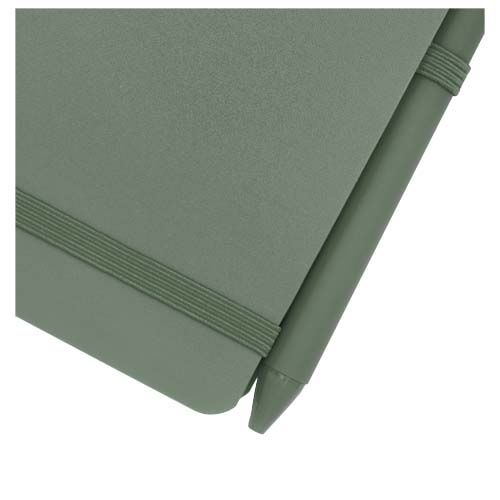 verde follaje Libreta de tapa dura A6 de plástico procedente del océano con bolígrafo