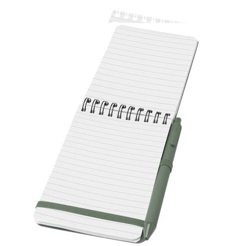 verde follaje Libreta de tapa dura A6 de plástico procedente del océano con bolígrafo