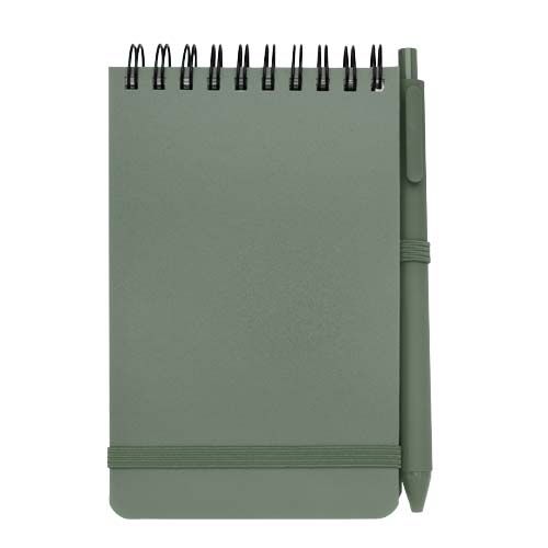 verde follaje Libreta de tapa dura A6 de plástico procedente del océano con bolígrafo