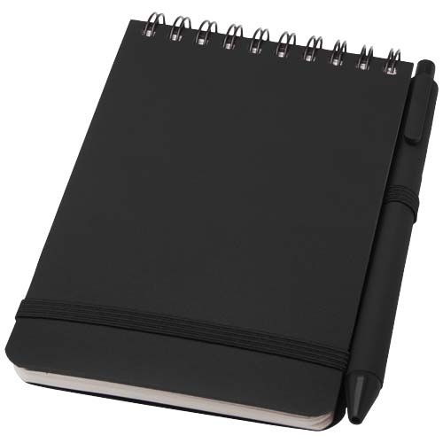 LIBRETA DE TAPA DURA A6 DE PLÁSTICO PROCEDENTE DEL OCÉANO CON BOLÍGRAFO