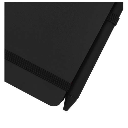 black Libreta de tapa dura A6 de plástico procedente del océano con bolígrafo